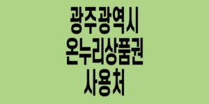광주광역시-온누리상품권-사용처